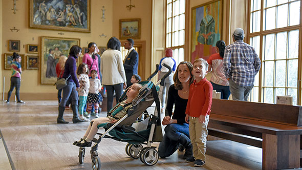 People in the Barnes museum